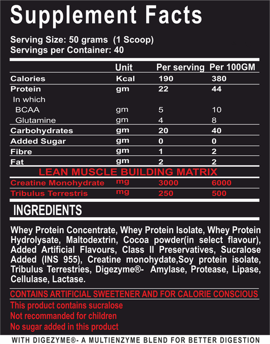 BEAST MUSCLE LEAN MASS