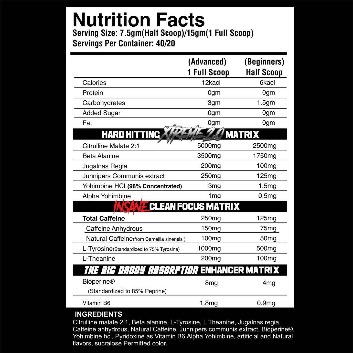 PREWORKOUT XTREME 2.0 + CREATINE COMBO