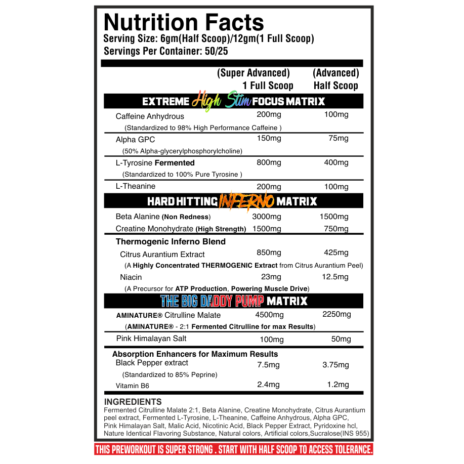 THE BIG DADDY INFERNO PREWORKOUT by BLACK BEAST