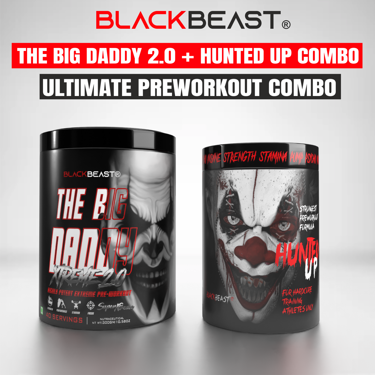 PREWORKOUT COMBO BIG DADDY 2.0 + HUNTED UP