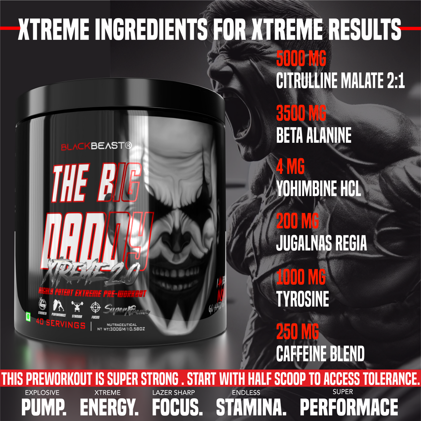 The big Daddy Xtreme 2.0 PreWorkout  + BCAA Combo
