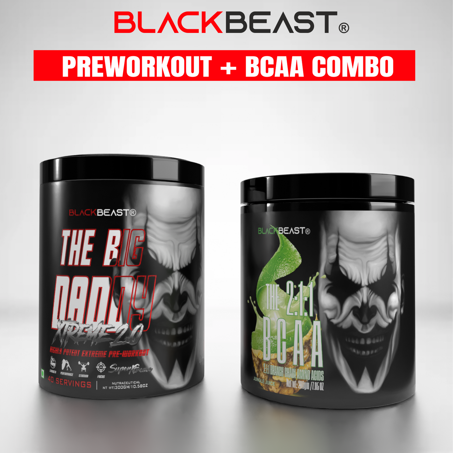 The big Daddy Xtreme 2.0 PreWorkout  + BCAA Combo