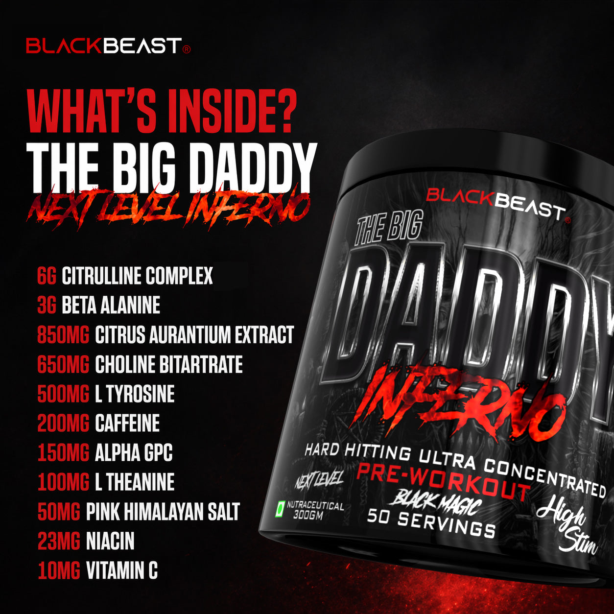 THE BIG DADDY INFERNO PREWORKOUT by BLACK BEAST